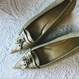 J. Crew Genuine Leather Gold Loafer Flats